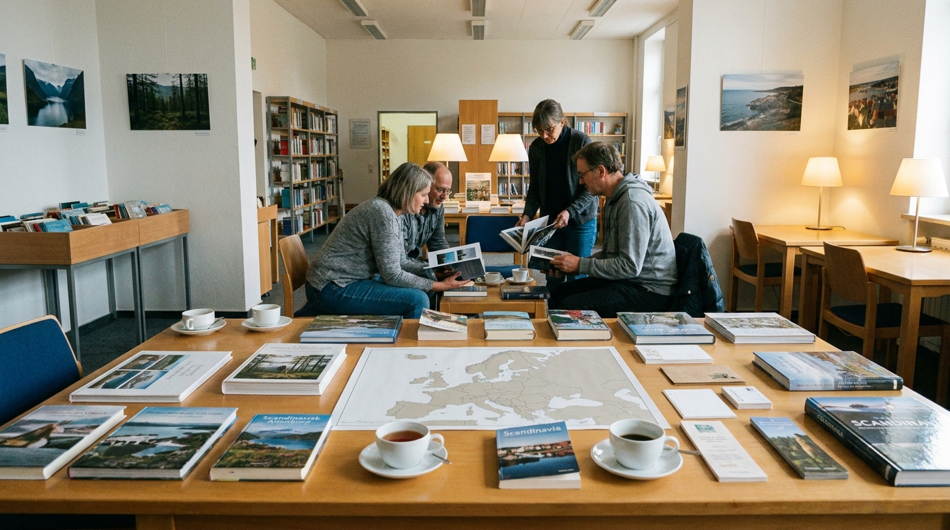 Bücher und Bildbände über Skandinavien in der Stadtbibliothek Altenburg