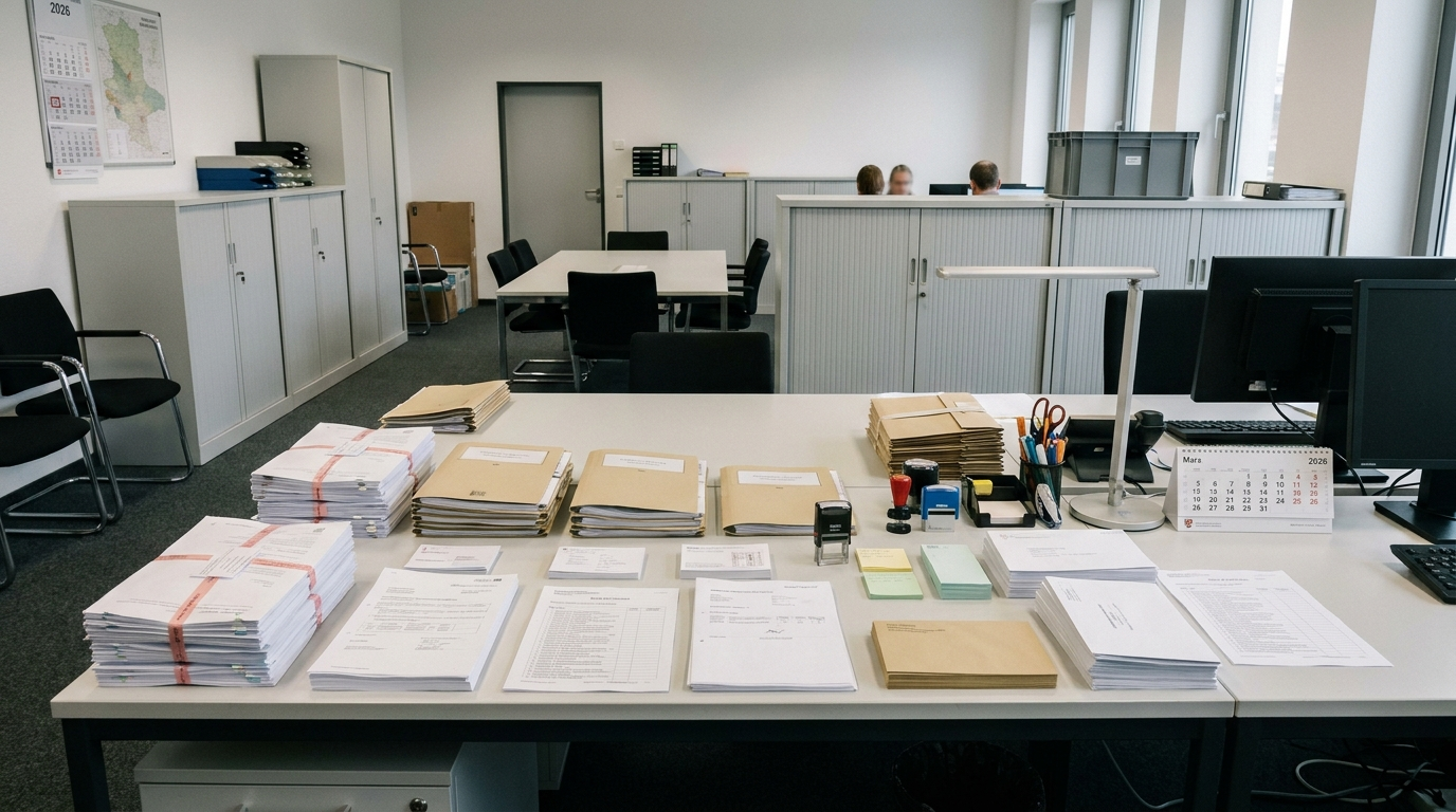 Geordnete Wahlunterlagen zur Prüfung der Wahlvorschläge für die Landtagswahl in Sachsen-Anhalt