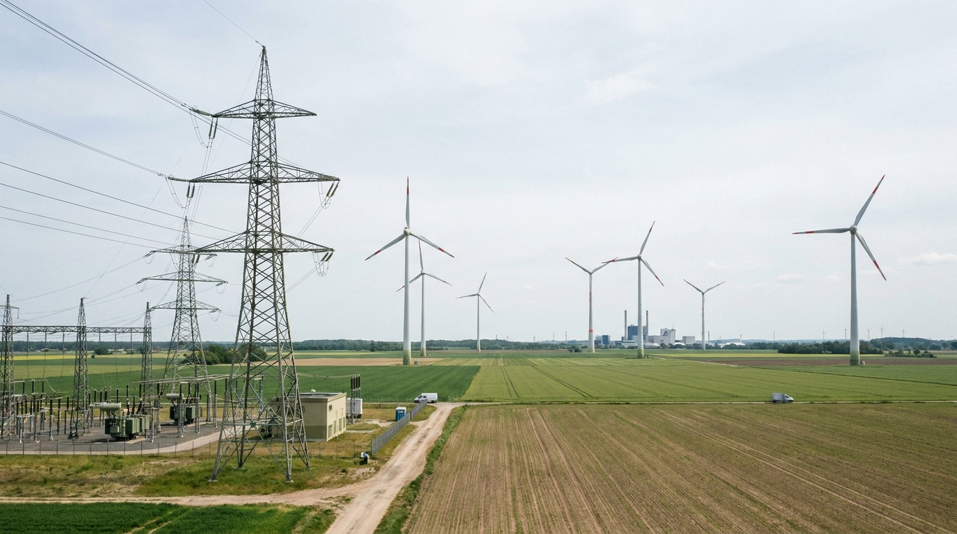 Energielandschaft mit Windrädern