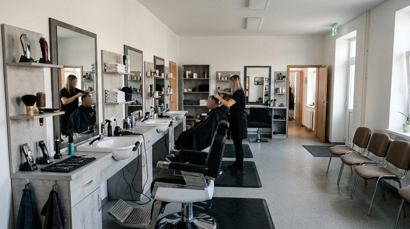 Sanierter Friseursalon im Erfurter Ortsteil Kerspleben