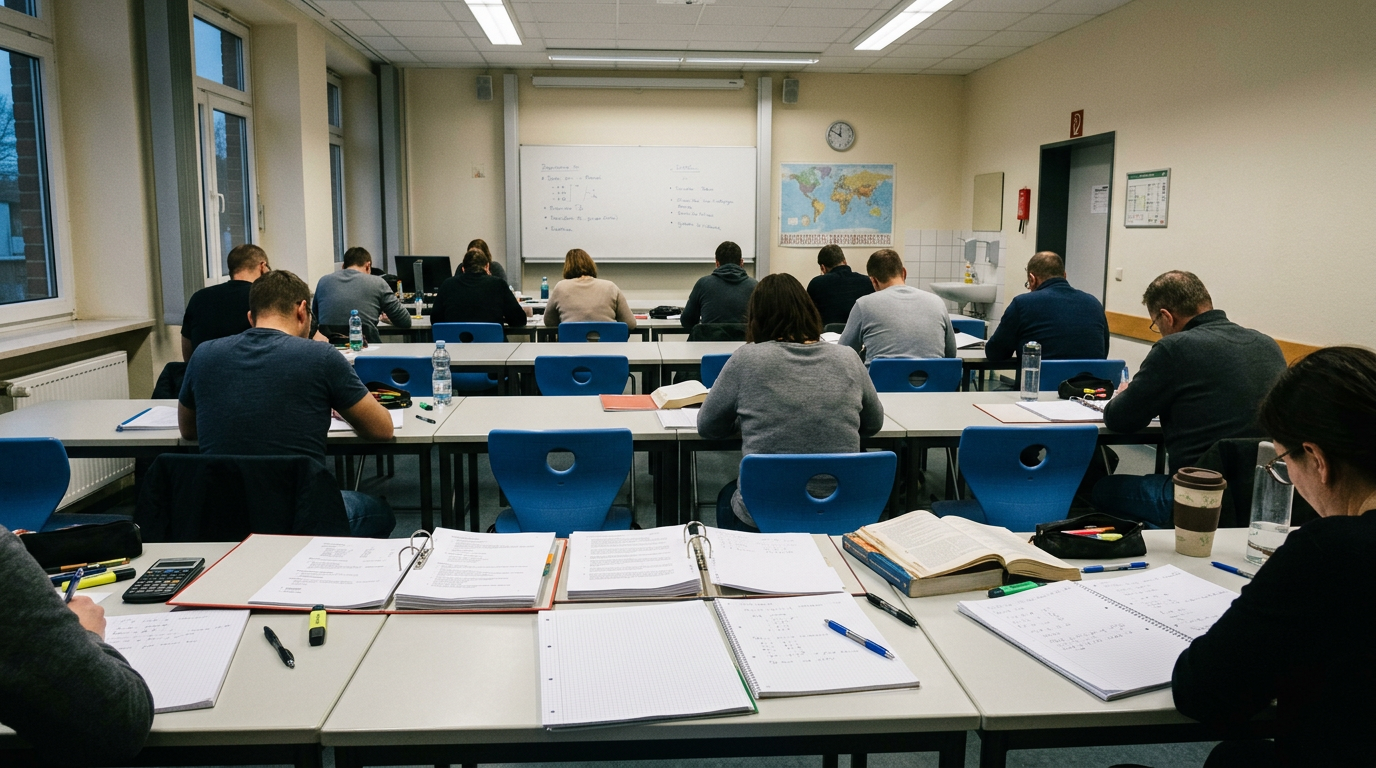Teilnehmer holen an der Volkshochschule Schwerin ihren Schulabschluss nach