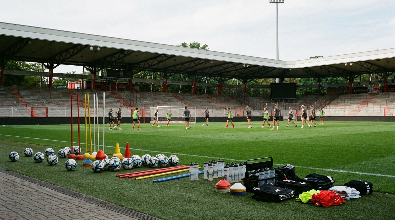Frauenfußballtraining im Stadion An der Alten Försterei in Berlin-Köpenick