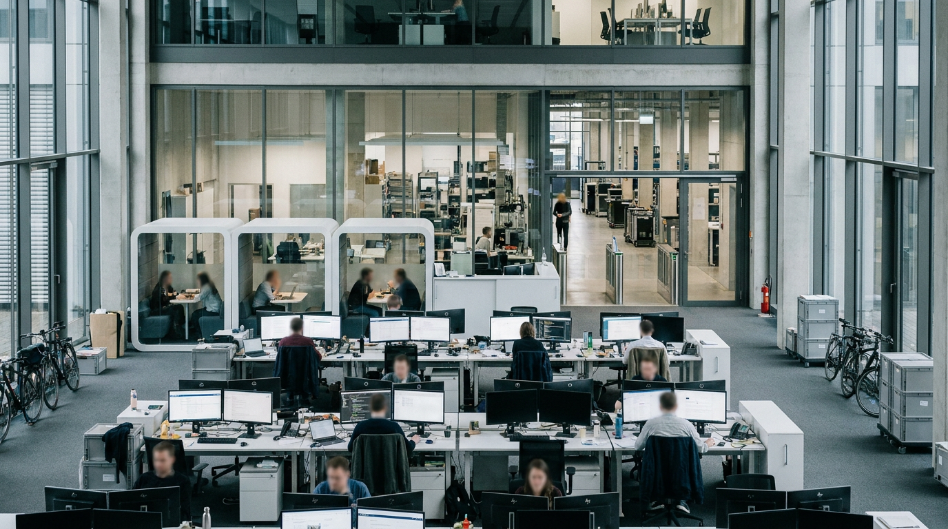 Moderner Bürostandort eines Berliner Technologieunternehmens