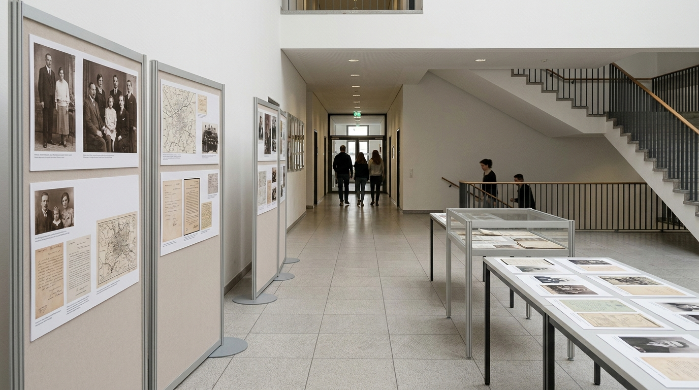 Schüler aus Zwickau und Jablonec nad Nisou haben anhand historischer Fotografien, Register und Zeitungen die Lebenswege jüdischer Familien erforscht. Die zweisprachige Ausstellung ist bis zum 14. August 2026 im Zwickauer Rathaus zu sehen.